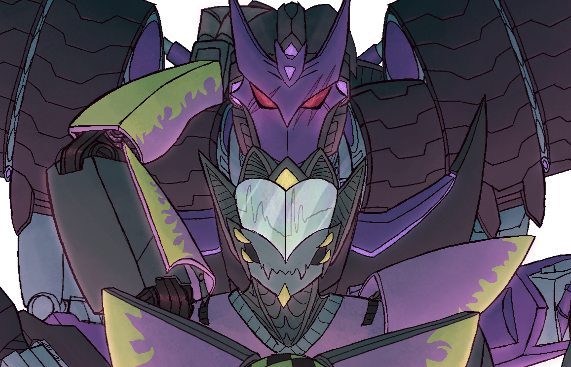 a digital drawing of a transformers oc with his arm outstretched behind him to hold onto tarn who is behind him. a digital drawing of a transformers oc with his arm outstretched behind him to hold onto tarn who is behind him.